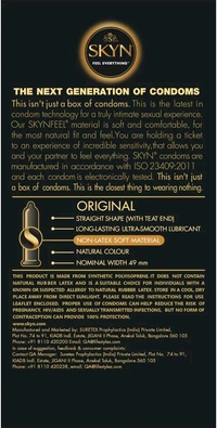 Skyn Original Condoms for Men- 3 count | Feel Everything | Latex Free