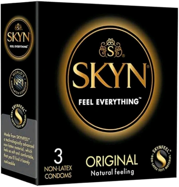 Skyn Original Condoms for Men- 3 count | Feel Everything | Latex Free