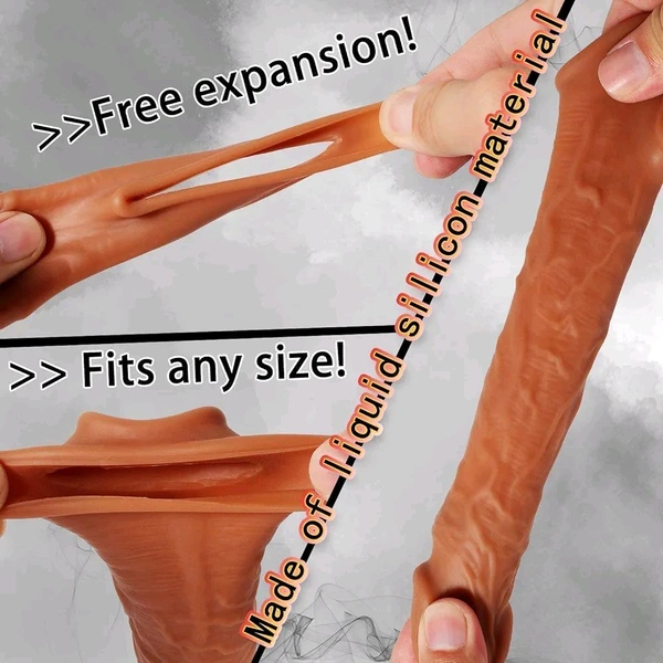 Imbtameez  8 Inch Premium Dragon Silicon Reusable Condom  - 8 inch, Brown, Free Delivery, This item is non returnable, Silicon