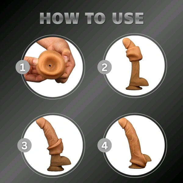 Dragon Silicone Reusable Condom 6inch | Blue Nights | Brown | Reusable, Skin-Friendly Silicone | Durable Design - CHOCKLET, This Product is Non-Reternable, 6inch