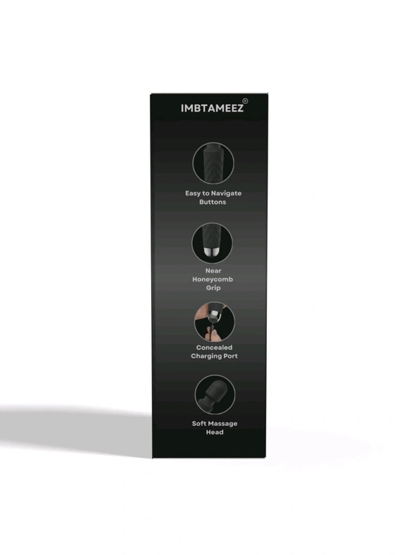 X-Body Massager For Waterproof Vibrate Rechargeable  - Black