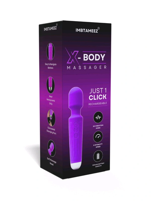 X-Body Massager For Waterproof Vibrate Rechargeable  - Pink Flamingo
