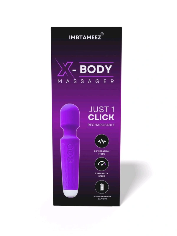X-Body Massager For Waterproof Vibrate Rechargeable  - Pink Flamingo