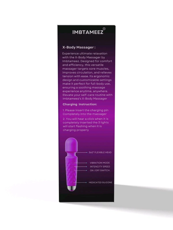 X-Body Massager For Waterproof Vibrate Rechargeable  - Pink Flamingo