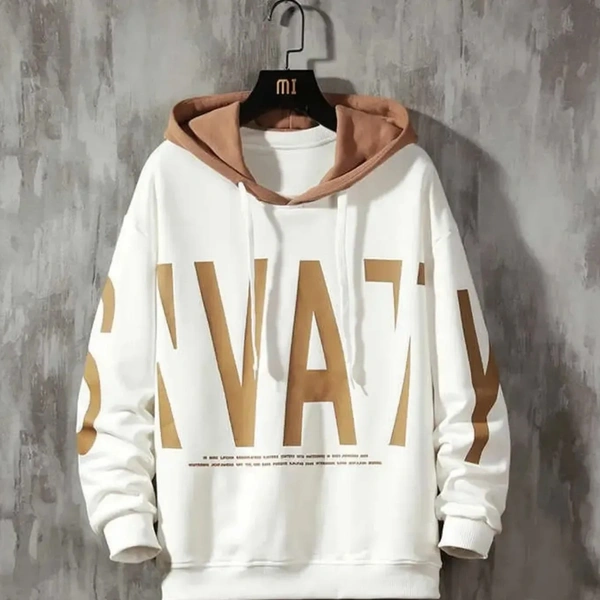 Trendy Fleece Printed Hoodies Sweatshirt For Men - XXL