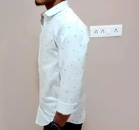 Peter Europe  Men's White Cotton Printed Long Sleeves Regular Fit Casual Shirt - S, White