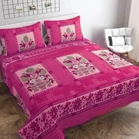 Woolen Bedsheet with two large Pillow cover - Brown