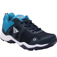 Sport Navy Blue Lace Up Mesh Running Shoes - Euro 40
