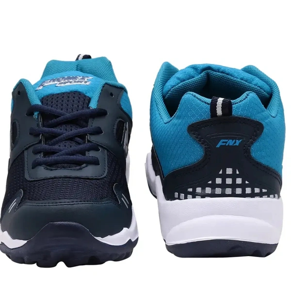 Sport Navy Blue Lace Up Mesh Running Shoes - Euro 43