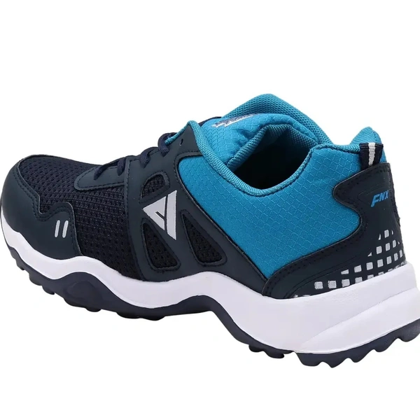 Sport Navy Blue Lace Up Mesh Running Shoes - Euro 43