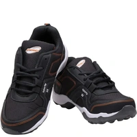 Dark Gray Orange Lace Up Running Shoes - Euro 44