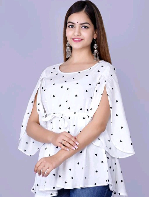 Rihan Fab Women Ethnic Dress for the Western wear style | Comfort Style | Full Flare, Frock_Top,Kurti_Top - White, XXL
