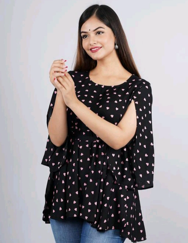 Rihan Fab Women Ethnic Dress for the Western wear style | Comfort Style | Full Flare, Frock_Top,Kurti_Top - Black, M