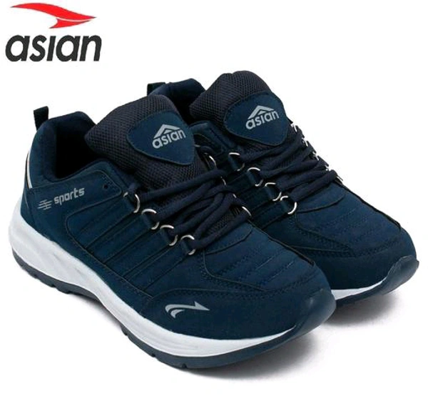 Asian  ASIAN Men's COSCO Navy Sports Running Walking & Gym LIghtWeight Stylish Shoes for Boys & Men - Navy Blue, IND 7