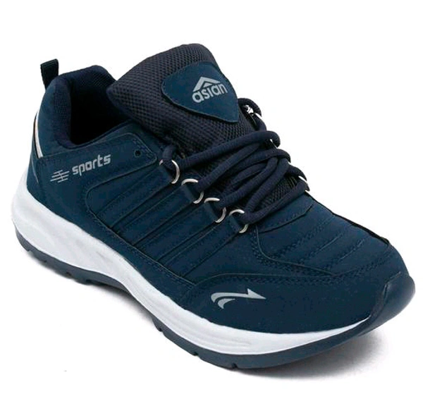 Asian  ASIAN Men's COSCO Navy Sports Running Walking & Gym LIghtWeight Stylish Shoes for Boys & Men - Navy Blue, IND 8