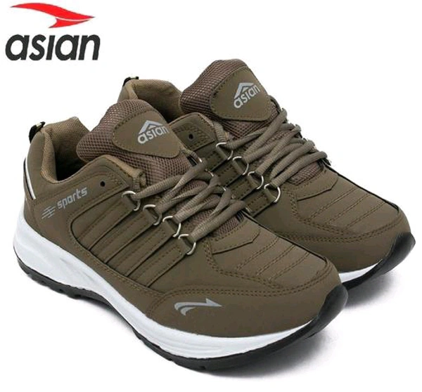 Asian  ASIAN Men's COSCO Brown Sports Running Walking & Gym LIghtWeight Stylish Shoes for Boys & Men - Brown, IND 10