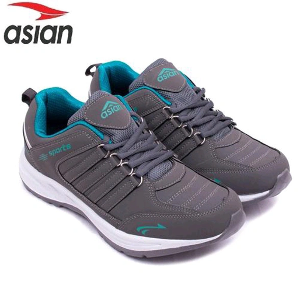 Asian  ASIAN Men's COSCO Grey Sports Running Walking & Gym LIghtWeight Stylish Shoes for Boys & Men - Gray, IND 9
