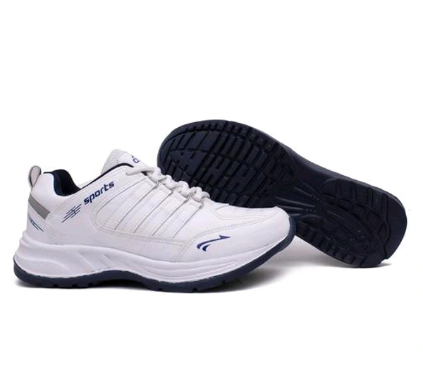Asian  ASIAN Men's COSCO White Sports Running Walking & Gym LIghtWeight Stylish Shoes for Boys & Men - White, IND 6