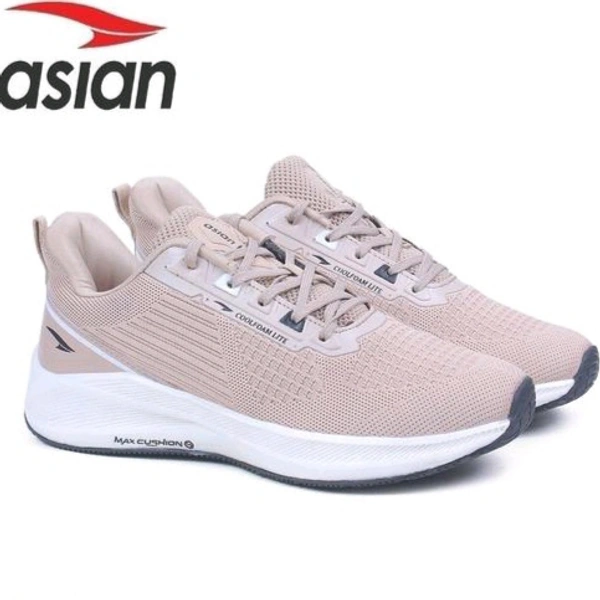 Asian  ASIAN Men's INNOVA-04 Beige Sports Running Walking & Gym LIghtWeight Stylish Shoes for Boys & Men - Bone, IND 8
