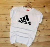 Adidas  Mens Stylish T-Shirt - White, XL,
