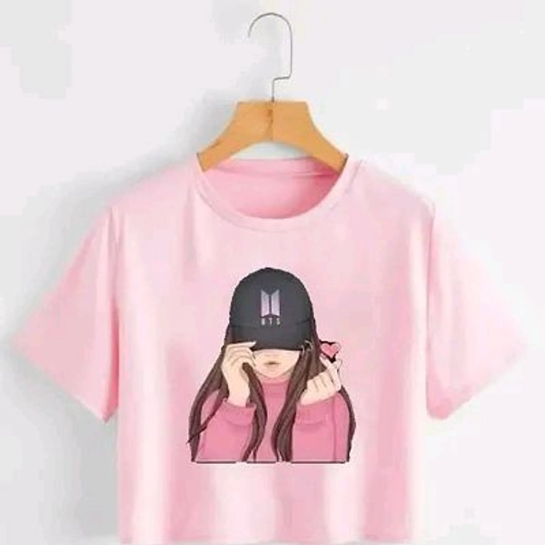 Elegant Multicoloured Cotton Blend Top For Women - Pink Lace, L