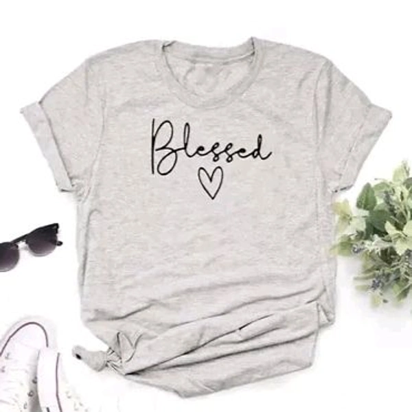 Trendy Round Neck Printed T-shirt For women - Nobel, S