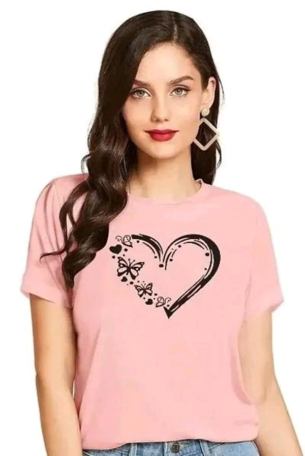 Cintia Women Print Smile Tshirt | Half Sleve Plain | Regular Fit Ladies T Shirt for Women & Girls | Cotton Shirt for Women | T-Shirt HeartBtrfly Yellow  - White, S