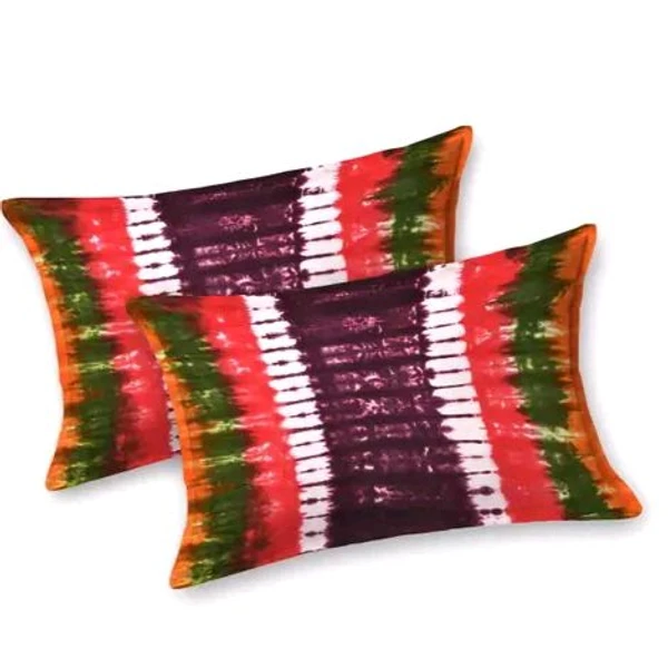 Hand Craft Jaipuri Pure Cotton king size Hand Made Tie And Dye Bedsheet With 2 Stitched Pillow Covers  - 90 X 108 Inch