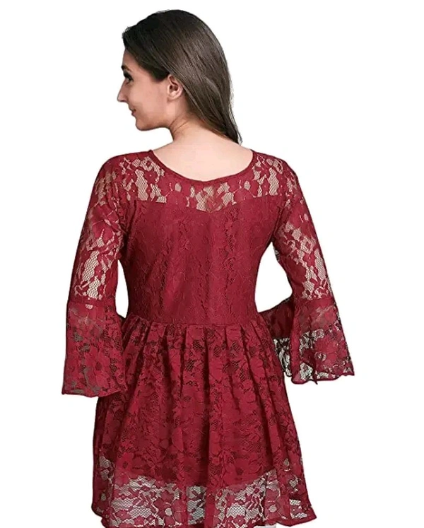HIALTO Women's Russel Net Top - Maroon, XXL