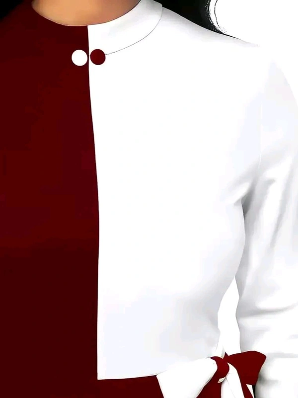 ZELZIS Woman's Bodycon Dress - Maroon, L