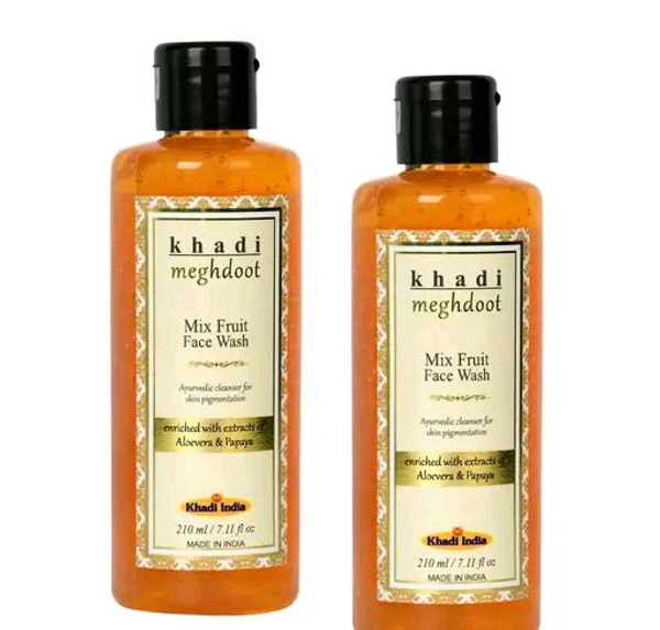 Meghdoot  MEGHDOOT Ayurvedic Mix Fruit Face Wash 210ML with Pack of 2