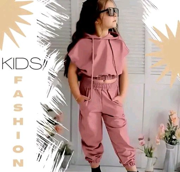 Fancy Kid's Clothing Set Peach - Peach, 10-11 yr