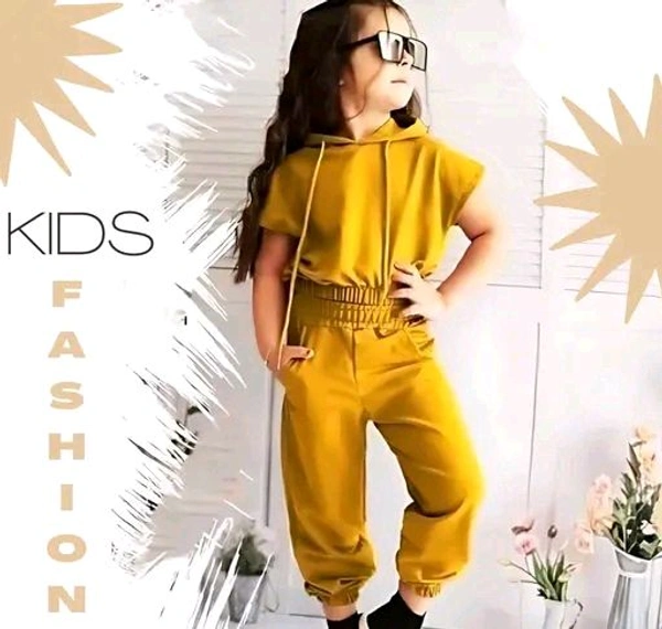 Fancy Kid's Clothing Set Peach - Yellow, 8-9 yr