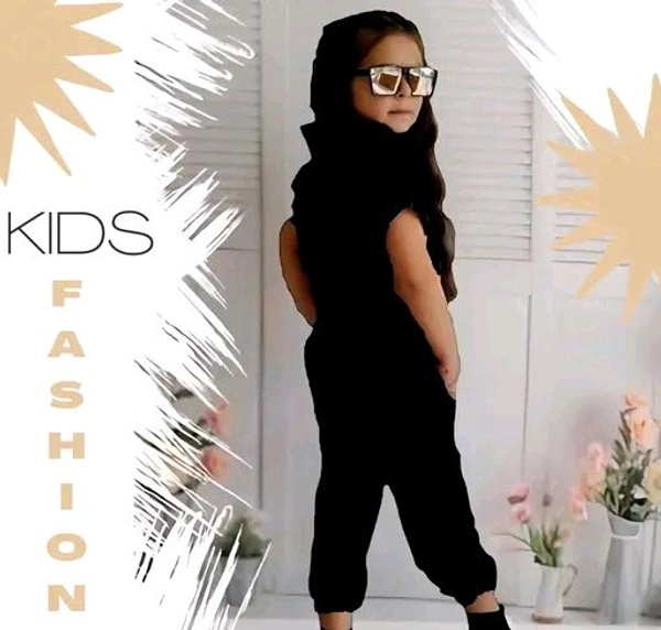 Fancy Kid's Clothing Set Peach - Black, 9-10 yr