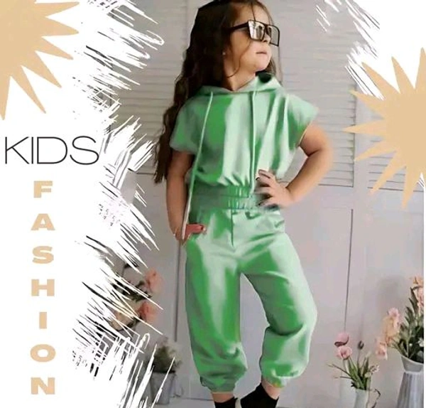 Fancy Kid's Clothing Set Peach - Mint Green, 7-8 yr