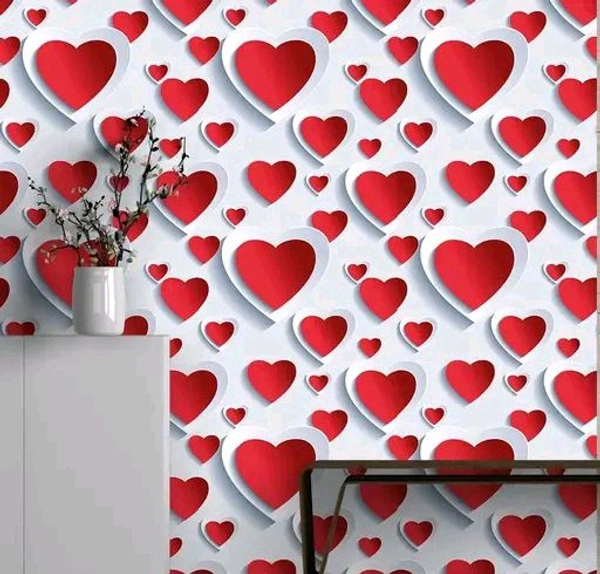 BDM Wallpaper Rolls For Home Decoration Wall Sticker for Shop Home Decor items Peel & Stick (40 X 220 CM) Love home decoration items for room