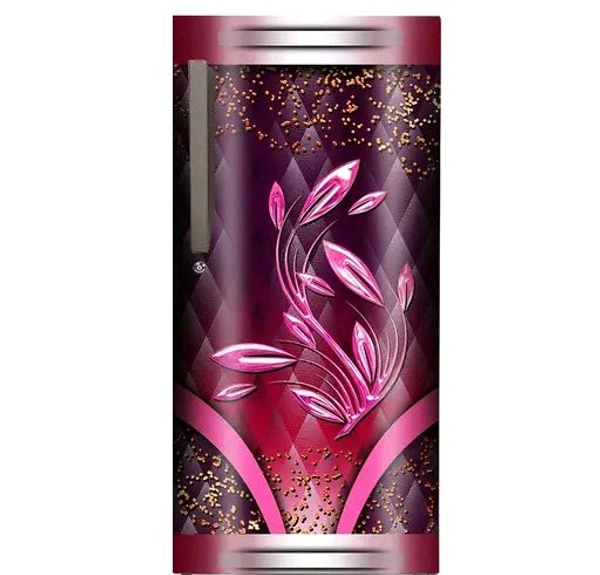 BDM Wallpaper Fridge Sticker For Decor Refrigerator Door Wallpaper Red Beautiful Sky Flower (24 x 49 inch) freeze door skin Home Decoration items decorative stickers wallpaper - Pink Flamingo