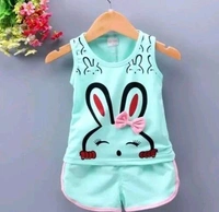 Girls clothing set, kids dress summer, baby girl cotton set, top and hot pant kids, baby cotton clothes - 1-2 Yr