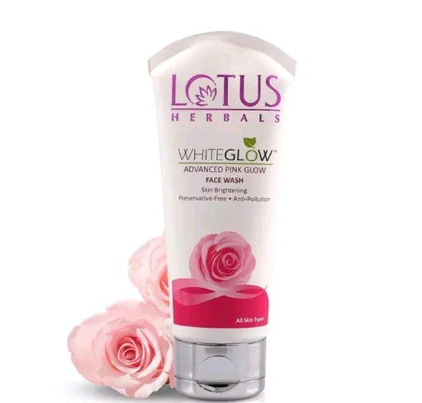 Lotus Herbals Whiteglow Advanced Pink Glow Brightening Face Wash | Skin Brightening | Sulphate Free | Anti-Pollution | For All Skin Types | 100g Pack OF 2