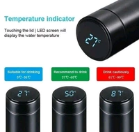 LED Temperature Water Bottle display LED indicator water bottle hot & cool 500 ml Flask pack of 2 - 500 ML