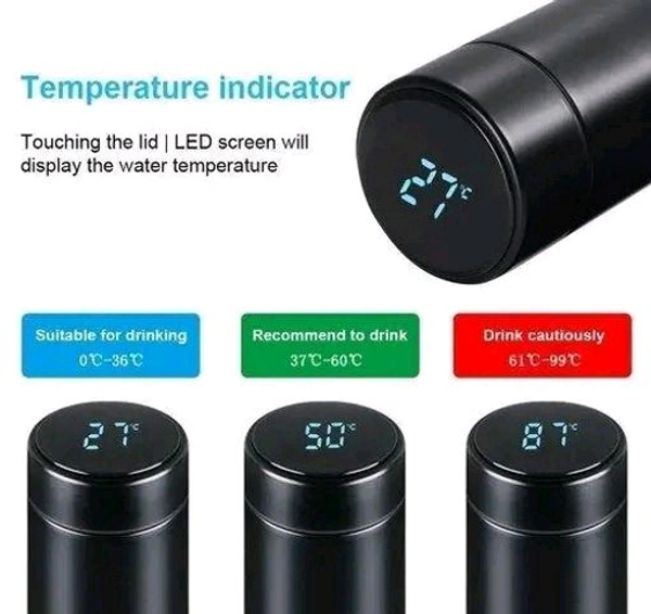 LED Temperature Water Bottle display LED indicator water bottle hot & cool 500 ml Flask pack of 2 - 500 ML