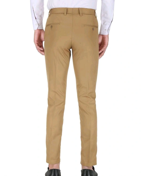 Polyester Mid Rise Formal Trousers For Men - Golden Tainoi, 32
