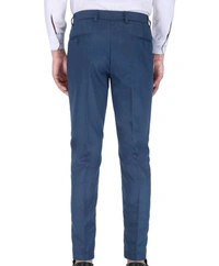 Polyester Mid Rise Formal Trousers for men - Navy Blue, 28