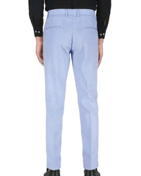 Polyester Mid Rise Formal Trousers for men - Blue, 38