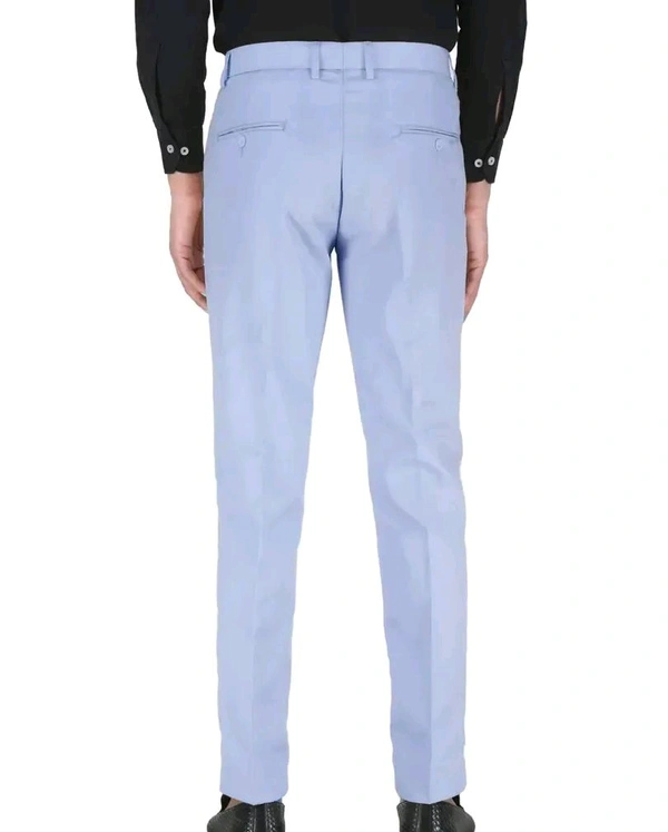 Polyester Mid Rise Formal Trousers for men - Blue, 44