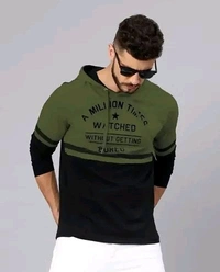 Trending Mens Full Sleeves Hooded T Shirt - White, S