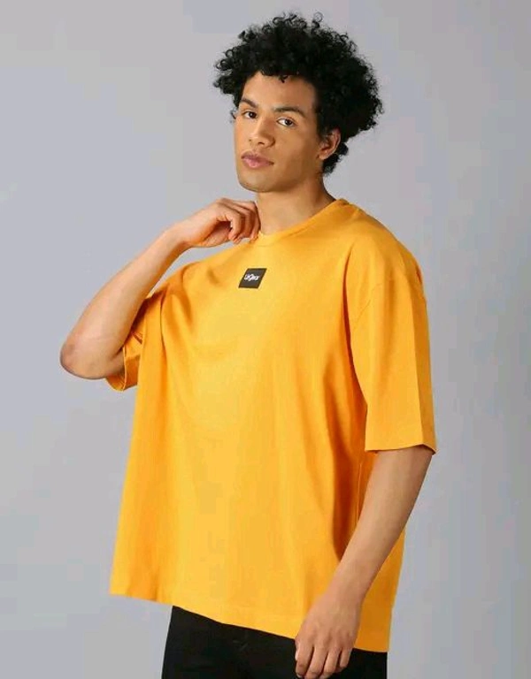 UrGear Men's Printed Round T-shirts - Yellow, M