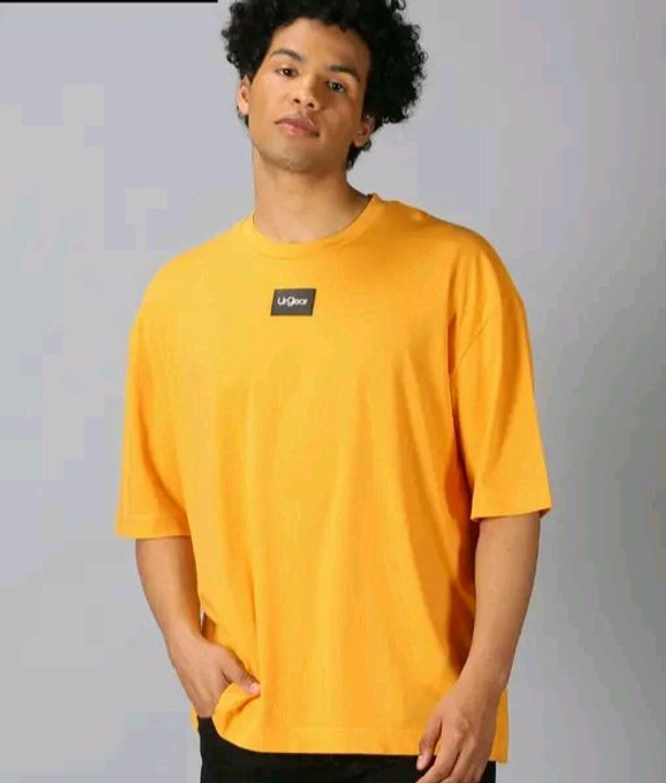 UrGear Men's Printed Round T-shirts - Yellow, M