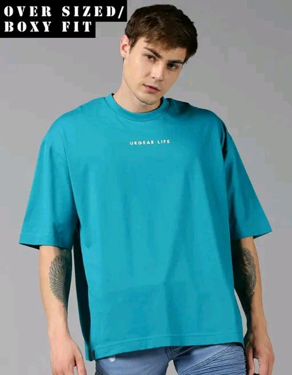 UrGear Men's Printed Round Tshirts - Blue, S