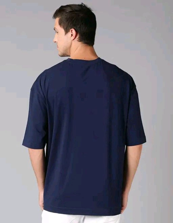 UrGear Men's Printed Round Tshirts - Navy Blue, M